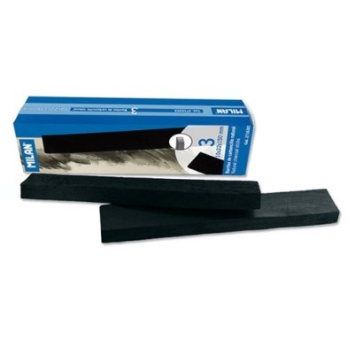 Material Bellas Artes - Pintura - Carboncillo natural Milan plano, 10x22 mm., Caja 3 uds. | totenart.com