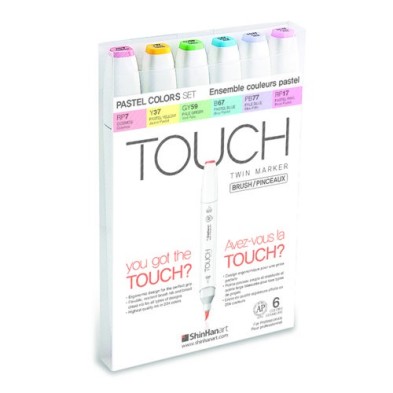 Material Bellas Artes - Pintura - TOUCH TWIN 6 brush marker set colores pastel | totenart.com