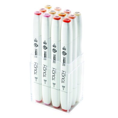 Material Bellas Artes - Pintura - TOUCH TWIN 12 brush marker set colores Tonos de piel | totenart.com
