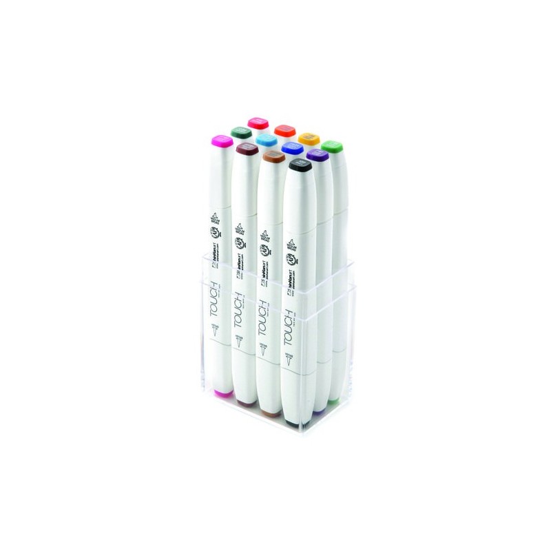 Material Bellas Artes - Pintura - TOUCH TWIN 12 brush marker set colores principales | totenart.com