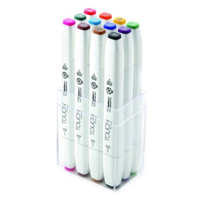 Material Bellas Artes - Pintura - TOUCH TWIN 12 brush marker set colores principales | totenart.com