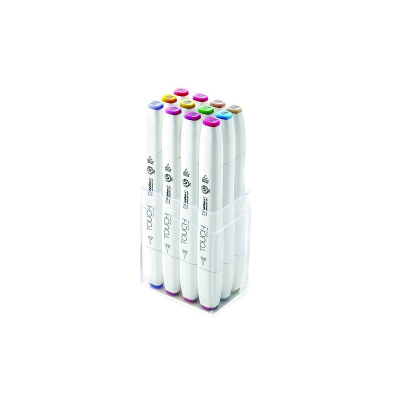 Material Bellas Artes - Pintura - TOUCH TWIN 12 brush marker set colores pastel | totenart.com