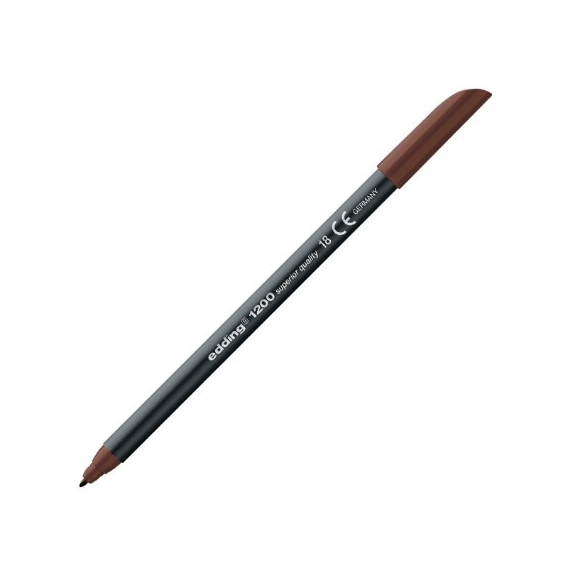 Material Bellas Artes - Pintura - Rotulador Edding 1200 Marrón Oscuro 18, punta fina 1 mm. | totenart.com