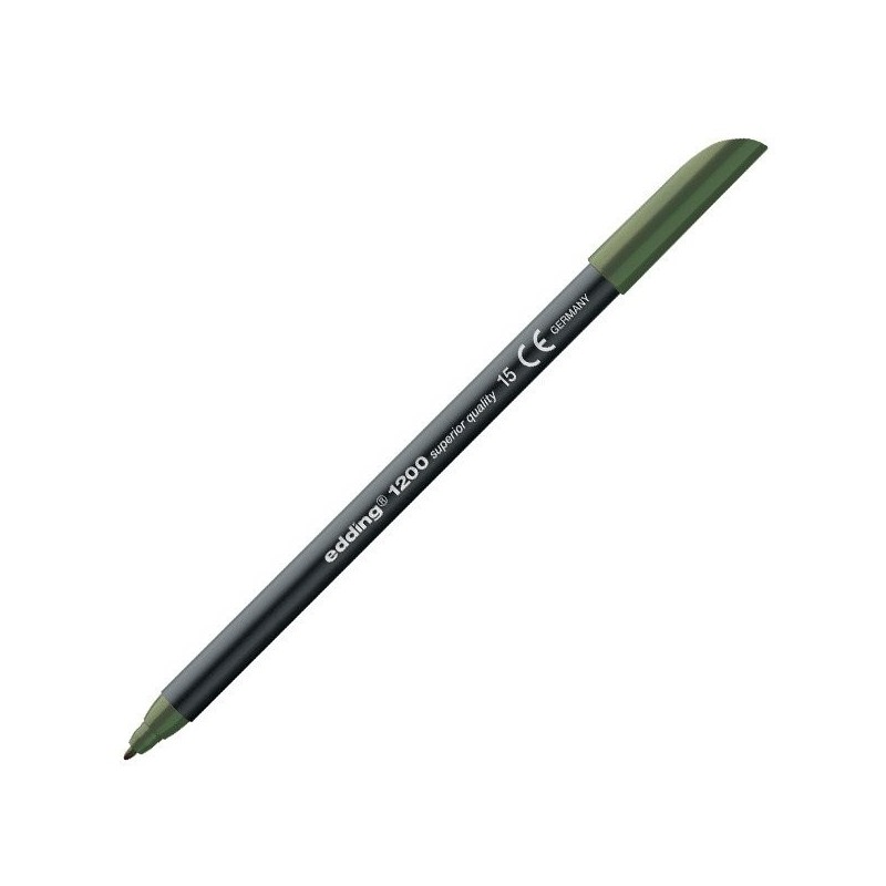 Material Bellas Artes - Pintura - Rotulador Edding 1200 Verde Oliva 15, punta fina 1 mm. | totenart.com