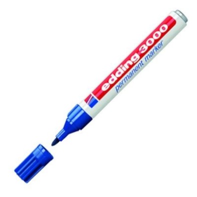 Material Bellas Artes - Pintura - Rotulador Permanente Edding 3000 Azul 03, punta 1.5-3 mm. | totenart.com