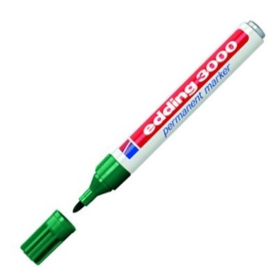 Material Bellas Artes - Pintura - Rotulador Permanente Edding 3000 Verde 04, punta 1.5-3 mm. | totenart.com