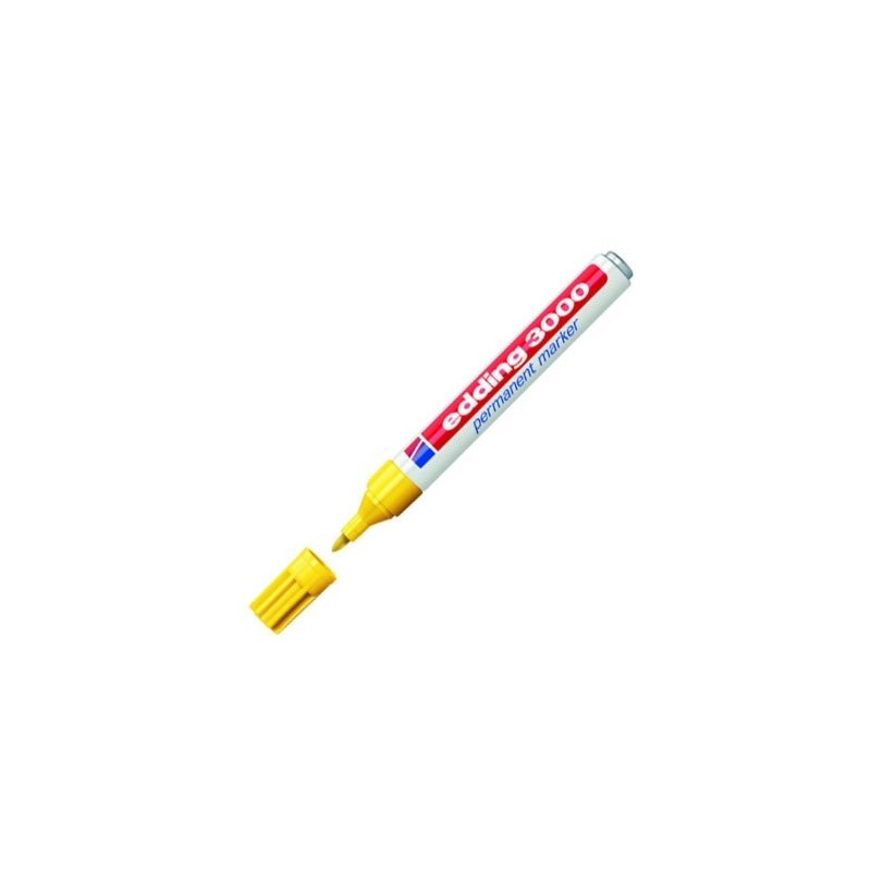 Material Bellas Artes - Pintura - Rotulador Permanente Edding 3000 Amarillo 05, punta 1.5-3 mm. | totenart.com
