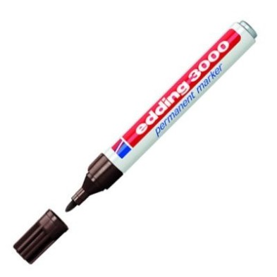 Material Bellas Artes - Pintura - Rotulador Permanente Edding 3000 Marrón Oscuro 18, punta 1.5-3 mm. | totenart.com