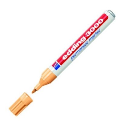 Material Bellas Artes - Pintura - Rotulador Permanente Edding 3000 Naranja Claro 16, punta 1.5-3 mm. | totenart.com