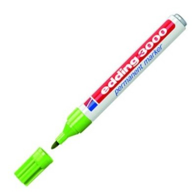 Material Bellas Artes - Pintura - Rotulador Permanente Edding 3000 Verde Claro 11, punta 1.5-3 mm. | totenart.com