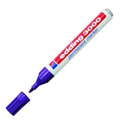 Material Bellas Artes - Pintura - Rotulador Permanente Edding 3000 Violeta 08, punta 1.5-3 mm. | totenart.com