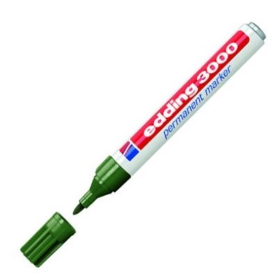 Material Bellas Artes - Pintura - Rotulador Permanente Edding 3000 Verde Oliva 15, punta 1.5-3 mm. | totenart.com