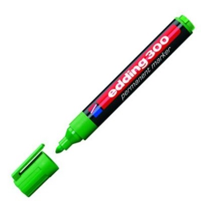 Material Bellas Artes - Pintura - Rotulador Permanente Edding 300 Verde 04, punta 1.5-3 mm. | totenart.com