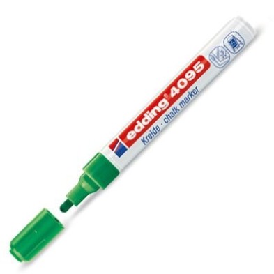 Material Bellas Artes - Pintura - Rotulador Tiza Liquida Edding 4095 Verde 04, punta redonda 2-3 mm. | totenart.com