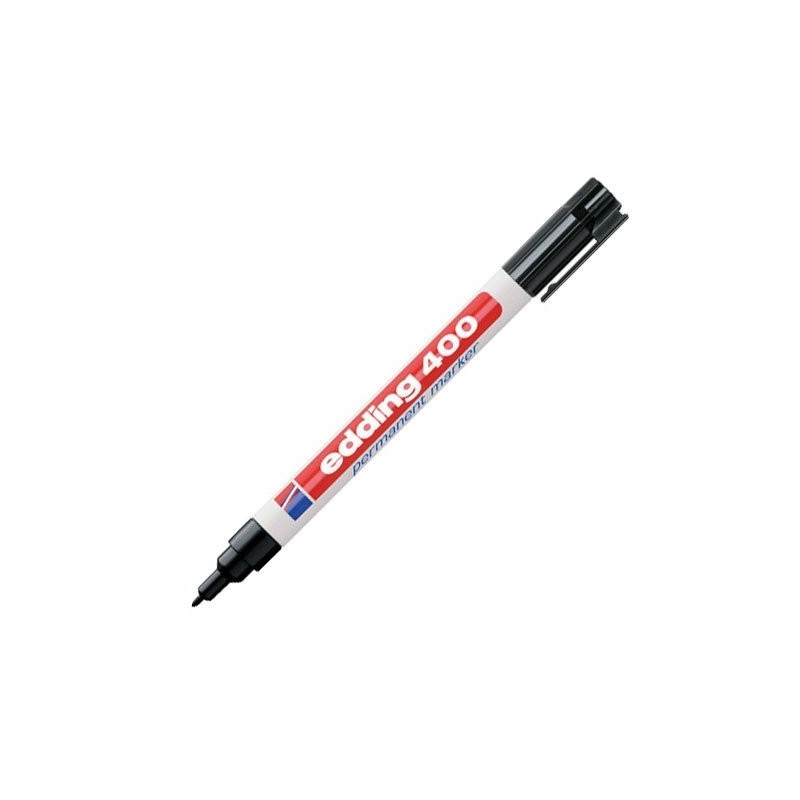 Material Bellas Artes - Pintura - Rotulador Permanente Edding 400 Negro 01, punta fina 1 mm. | totenart.com