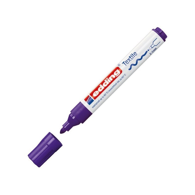 Material Bellas Artes - Pintura - Rotulador Tela Edding 4500 Violeta 08, punta 2-3 mm. | totenart.com