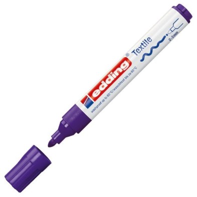 Material Bellas Artes - Pintura - Rotulador Tela Edding 4500 Violeta 08, punta 2-3 mm. | totenart.com