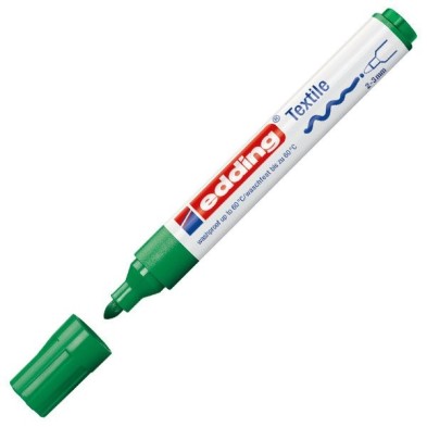 Material Bellas Artes - Pintura - Rotulador Tela Edding 4500 Verde 04, punta 2-3 mm. | totenart.com