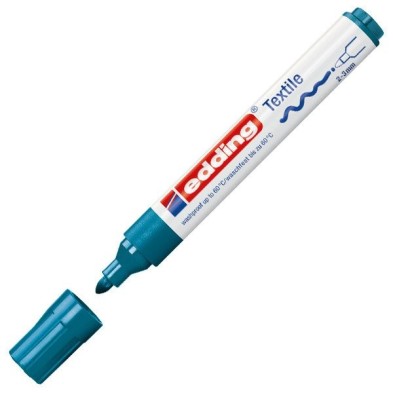 Material Bellas Artes - Pintura - Rotulador Tela Edding 4500 Azul Oriental 33, punta 2-3 mm. | totenart.com