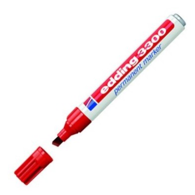 Material Bellas Artes - Pintura - Rotulador Permanente Edding 3300 Rojo 02, punta biselada 1-5 mm. ** | totenart.com