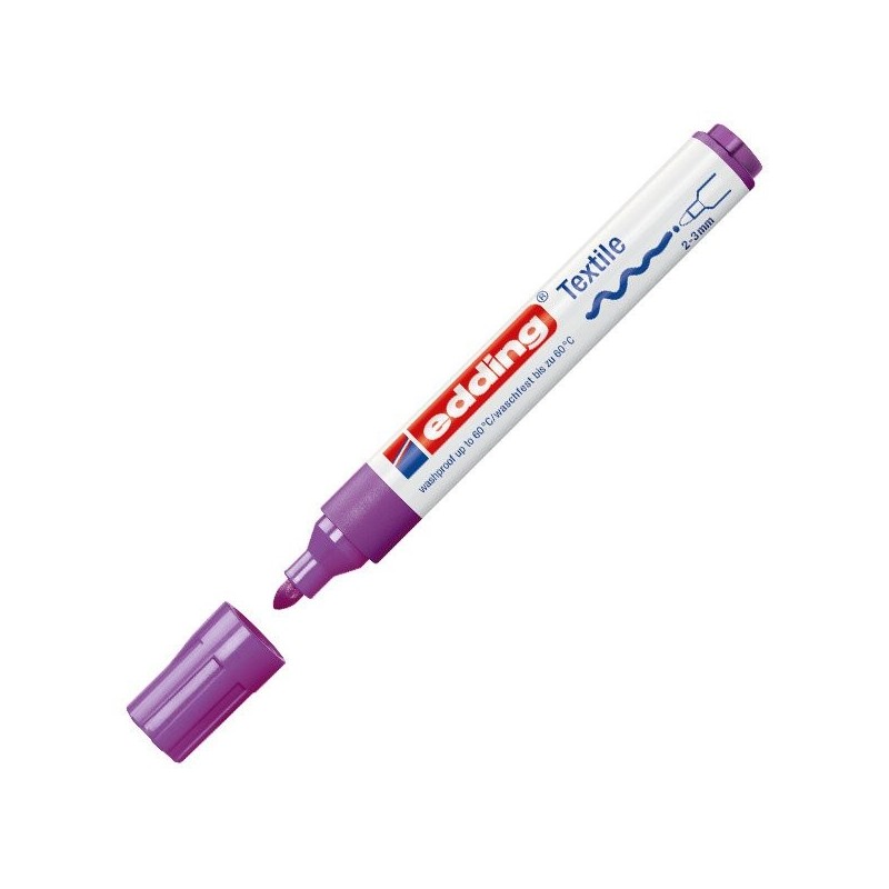 Material Bellas Artes - Pintura - Rotulador Tela Edding 4500 Violeta Neon 68, punta 2-3 mm. | totenart.com