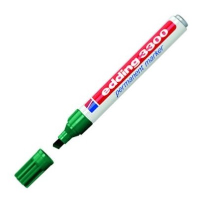 Material Bellas Artes - Pintura - Rotulador Permanente Edding 3300 Verde 04, punta biselada 1-5 mm. ** | totenart.com