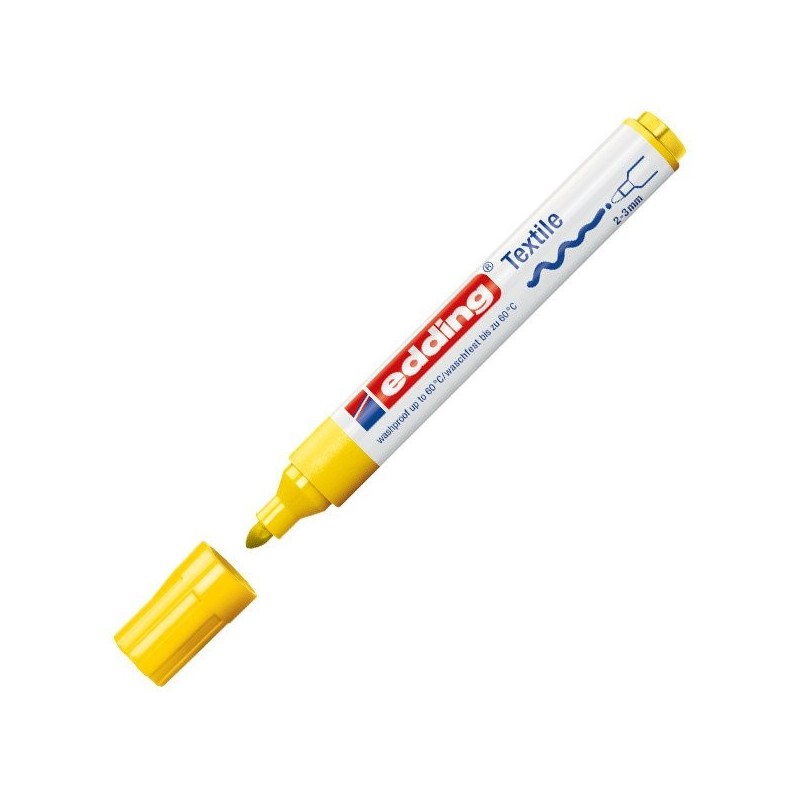 Material Bellas Artes - Pintura - Rotulador Tela Edding 4500 Amarillo 05, punta 2-3 mm. | totenart.com
