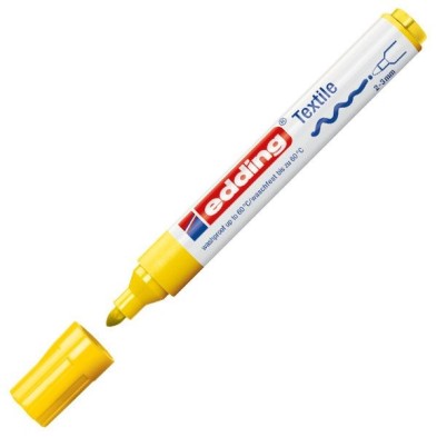 Material Bellas Artes - Pintura - Rotulador Tela Edding 4500 Amarillo 05, punta 2-3 mm. | totenart.com