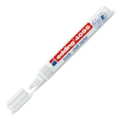 Material Bellas Artes - Pintura - Rotulador Tiza Liquida Edding 4095 Blanco 49, punta redonda 2-3 mm. ** | totenart.com