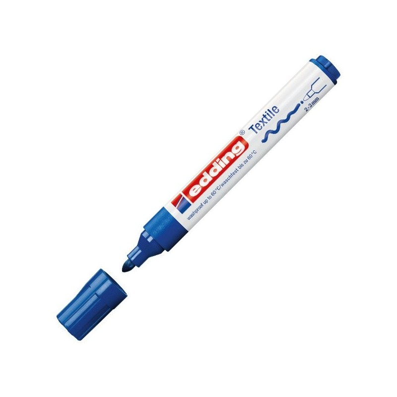 Material Bellas Artes - Pintura - Rotulador Tela Edding 4500 Azul 03, punta 2-3 mm. | totenart.com