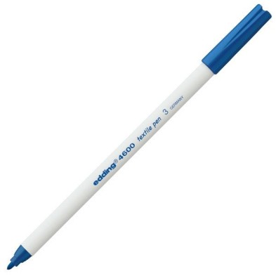 Material Bellas Artes - Pintura - Rotulador Tela Edding 4600 Azul 03, punta 1 mm. | totenart.com