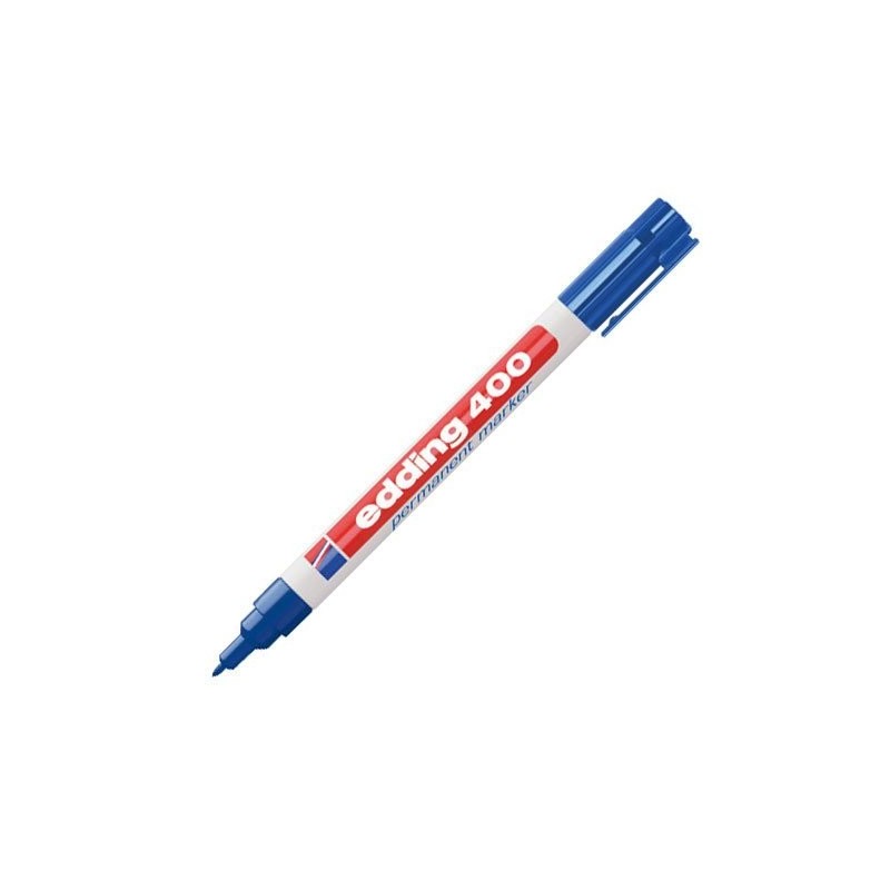 Material Bellas Artes - Pintura - Rotulador Permanente Edding 400 Azul 03, punta fina 1 mm. | totenart.com