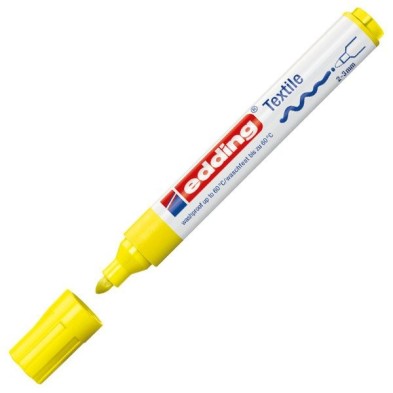 Material Bellas Artes - Pintura - Rotulador Tela Edding 4500 Amarillo Neon 65, punta 2-3 mm. | totenart.com