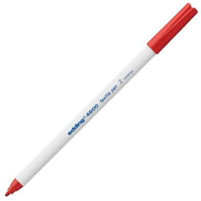Material Bellas Artes - Pintura - Rotulador Tela Edding 4600 Rojo 02, punta 1 mm. | totenart.com