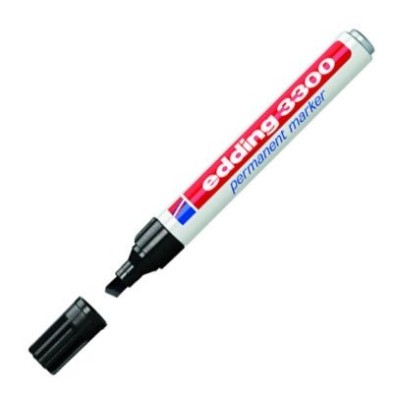 Material Bellas Artes - Pintura - Rotulador Permanente Edding 3300 Negro 01, punta biselada 1-5 mm. ** | totenart.com