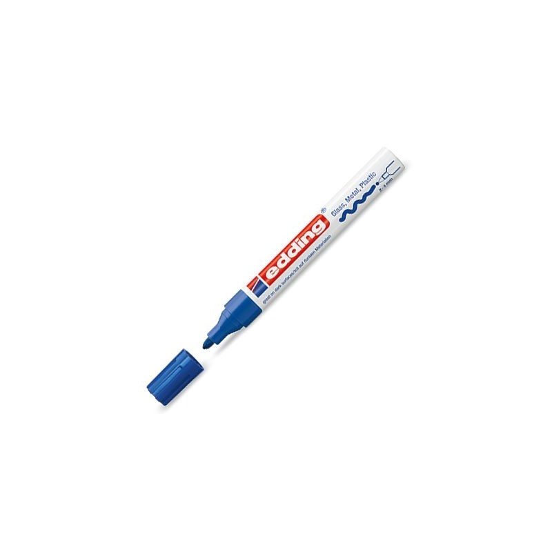 Material Bellas Artes - Pintura - Rotulador Tinta Opaca Edding 750 Azul 03, punta redonda 2-4 mm. | totenart.com