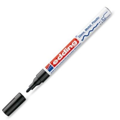 Material Bellas Artes - Pintura - Rotulador Tinta Opaca Edding 751 Negro 01, punta redonda 1-2 mm. ** | totenart.com