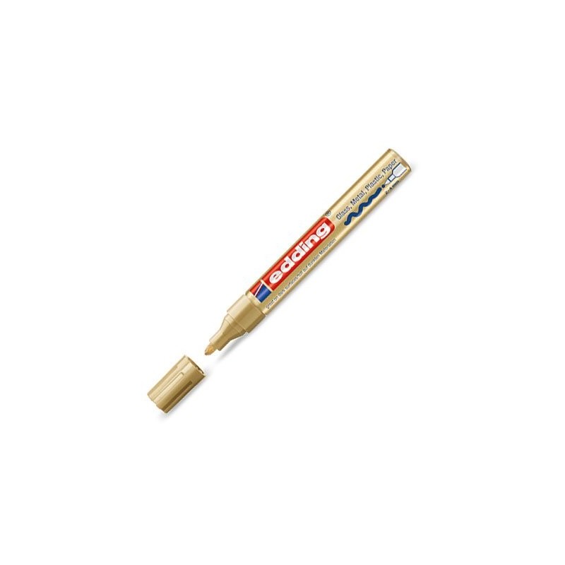 Material Bellas Artes - Pintura - Rotulador Tinta Opaca Edding 750 Oro 53, punta redonda 2-4 mm. | totenart.com