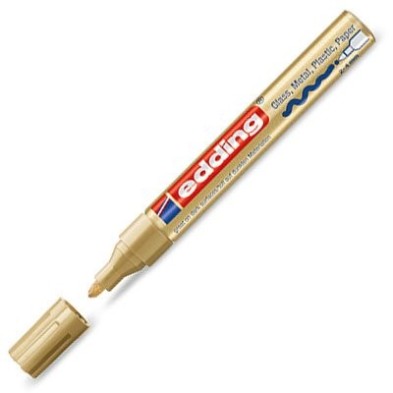 Material Bellas Artes - Pintura - Rotulador Tinta Opaca Edding 750 Oro 53, punta redonda 2-4 mm. | totenart.com