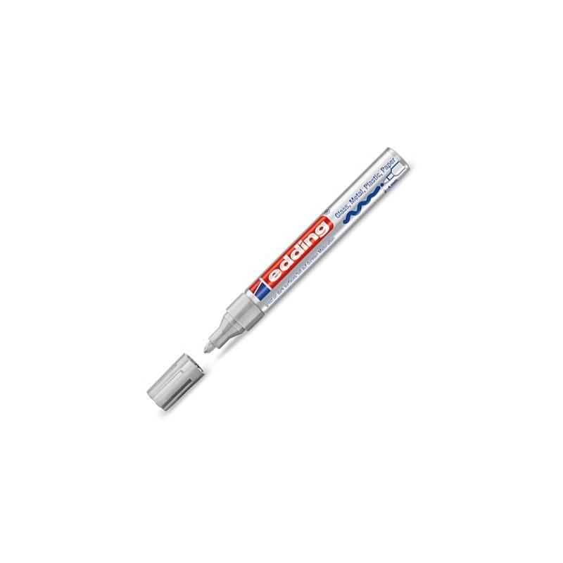Material Bellas Artes - Pintura - Rotulador Tinta Opaca Edding 750 Plata 54, punta redonda 2-4 mm. | totenart.com