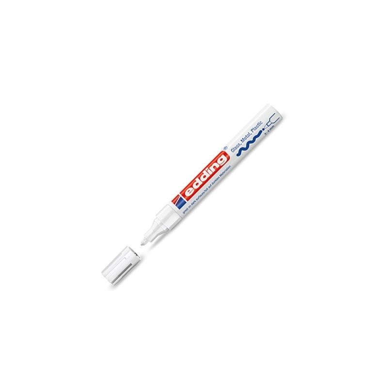 Material Bellas Artes - Pintura - Rotulador Tinta Opaca Edding 750 Blanco 49, punta redonda 2-4 mm. | totenart.com