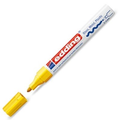 Material Bellas Artes - Pintura - Rotulador Tinta Opaca Edding 750 Amarillo 05, punta redonda 2-4 mm. | totenart.com