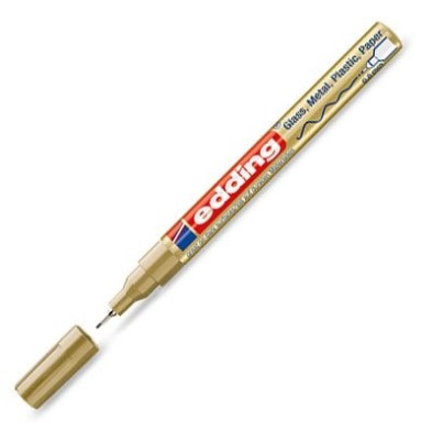 Material Bellas Artes - Pintura - Rotulador Tinta Opaca Edding 780 Oro 53, punta redonda 0,8 mm. | totenart.com