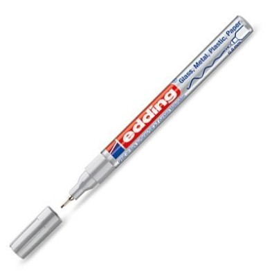 Material Bellas Artes - Pintura - Rotulador Tinta Opaca Edding 780 Plata 54, punta redonda 0,8 mm. | totenart.com