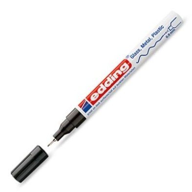 Material Bellas Artes - Pintura - Rotulador Tinta Opaca Edding 780 Negro 01, punta redonda 0,8 mm. | totenart.com