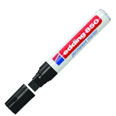 Material Bellas Artes - Pintura - Rotulador Permanente Edding 850 Negro 01, punta biselada 5-15 mm. | totenart.com