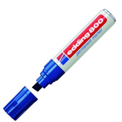 Material Bellas Artes - Pintura - Rotulador Permanente Edding 800 Azul 03, punta biselada 4-12 mm. ** | totenart.com