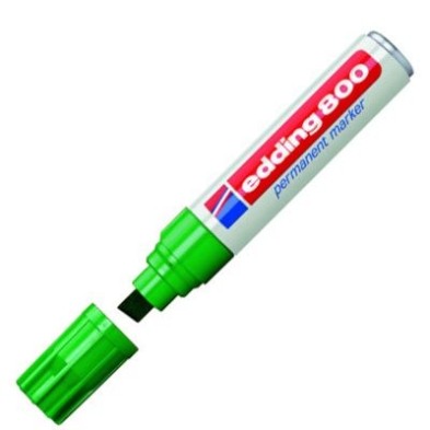 Material Bellas Artes - Pintura - Rotulador Permanente Edding 800 Verde 04, punta biselada 4-12 mm. ** | totenart.com