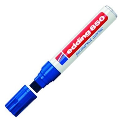 Material Bellas Artes - Pintura - Rotulador Permanente Edding 850 Azul 03, punta biselada 5-15 mm. | totenart.com