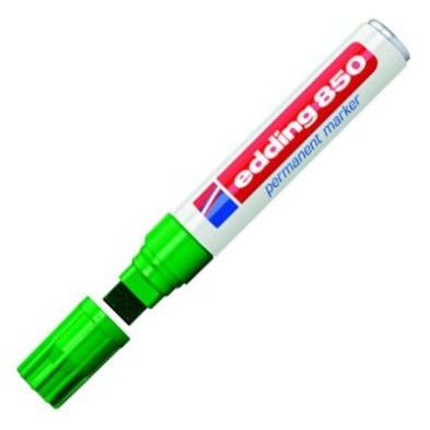 Material Bellas Artes - Pintura - Rotulador Permanente Edding 850 Verde 04, punta biselada 5-15 mm. | totenart.com
